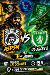 Match du dimanche 18 octobre 2026 à Présentevillers : Equipe Première