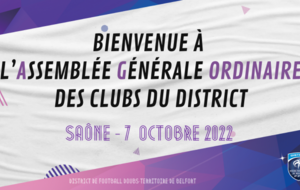 Assemblée Générale Du District Doubs Territoire de Belfort
