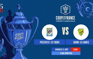 Match du dimanche 31 août 2025 à Présentevillers : ASPSM 1 / BAUMES LES DAMES 1