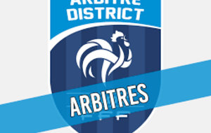 Désignations de nos Arbitres pour le 25 et 26 octobre 2025