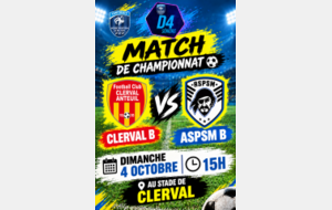 Match du dimanche 04 octobre 2026 à Clerval : Equipe Réserve