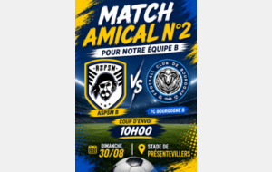 Match amical : ASPSM 2 / BOUROGNE 2