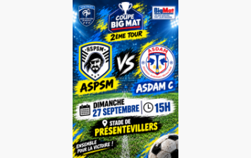 Match du dimanche 27 septembre 2026 à Présentevillers : Equipe Première