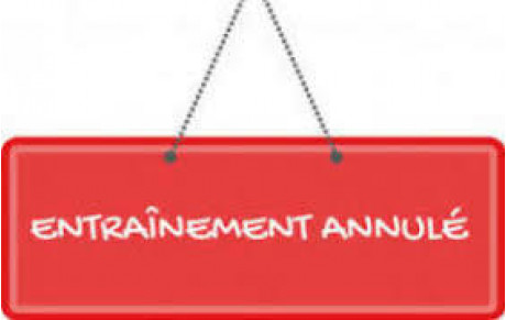 Annulation Entraînement Seniors