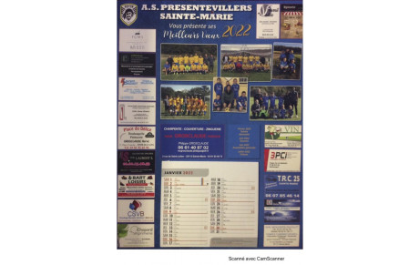 Vente des calendriers 2022