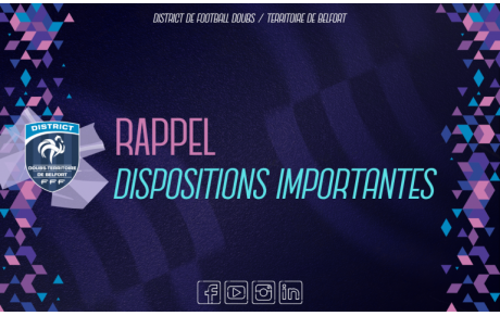 Rappel des bonnes pratiques en ce début de saison