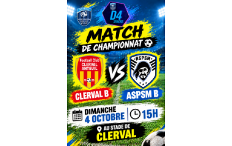Match du dimanche 04 octobre 2026 à Clerval : Equipe Réserve