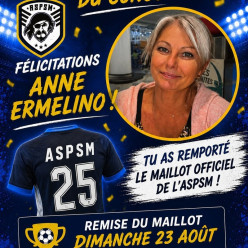 Notre gagnante du concours maillot du Club