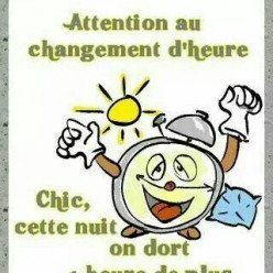 ATTENTION : Changement d'heure dans la nuit du 24 au 25 octobre 2026